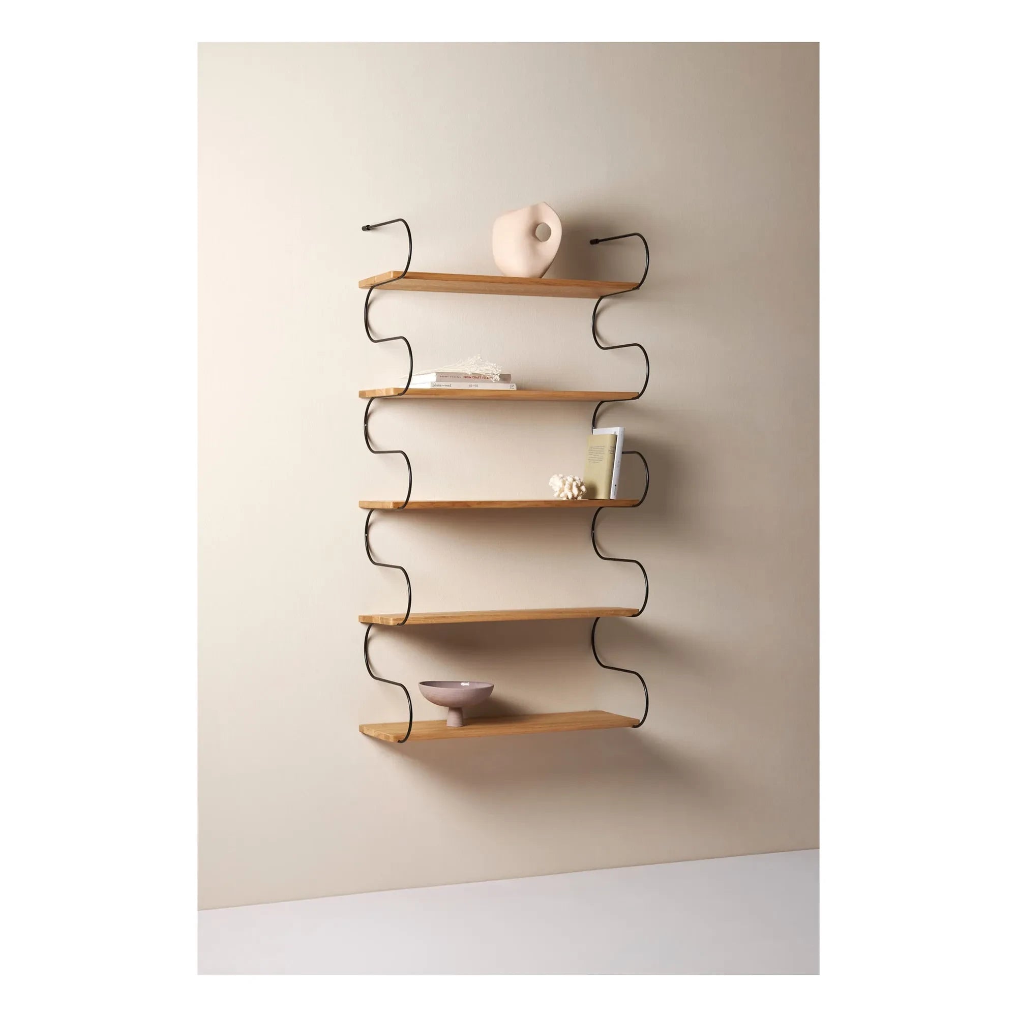 Schneid Studio - Onda Oak Wood Shelf | Black