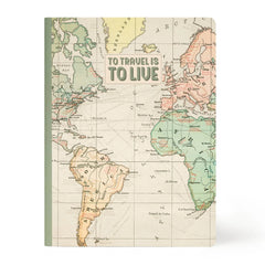Legami - B5 Lined Defter ile Illustrated Hard Kılıf - Seyahat Map
