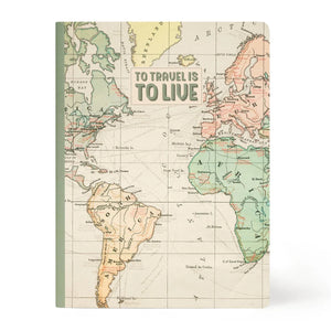 Legami - B5 Lined Defter ile Illustrated Hard Kılıf - Seyahat Map