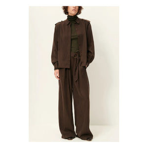 Sessùn - Striped Rim C Pants | Brown