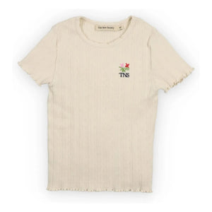the new society - Romero Organic Cotton Ribbed T-Shirt | Ecru