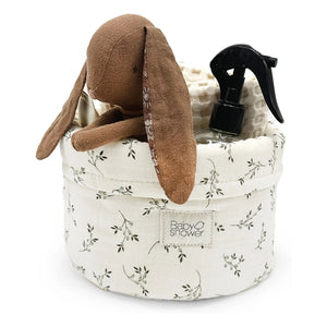 Babyshower - Oliver Bloom Storage Basket | Ecru