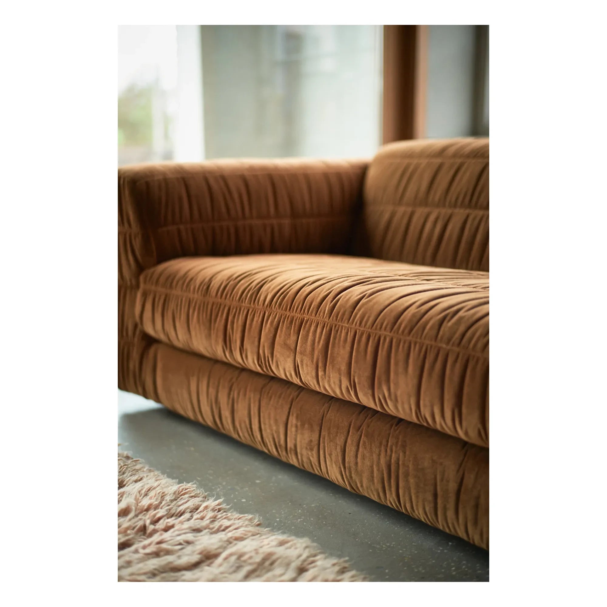 HKliving - Club 4-Person Sofa | Caramel