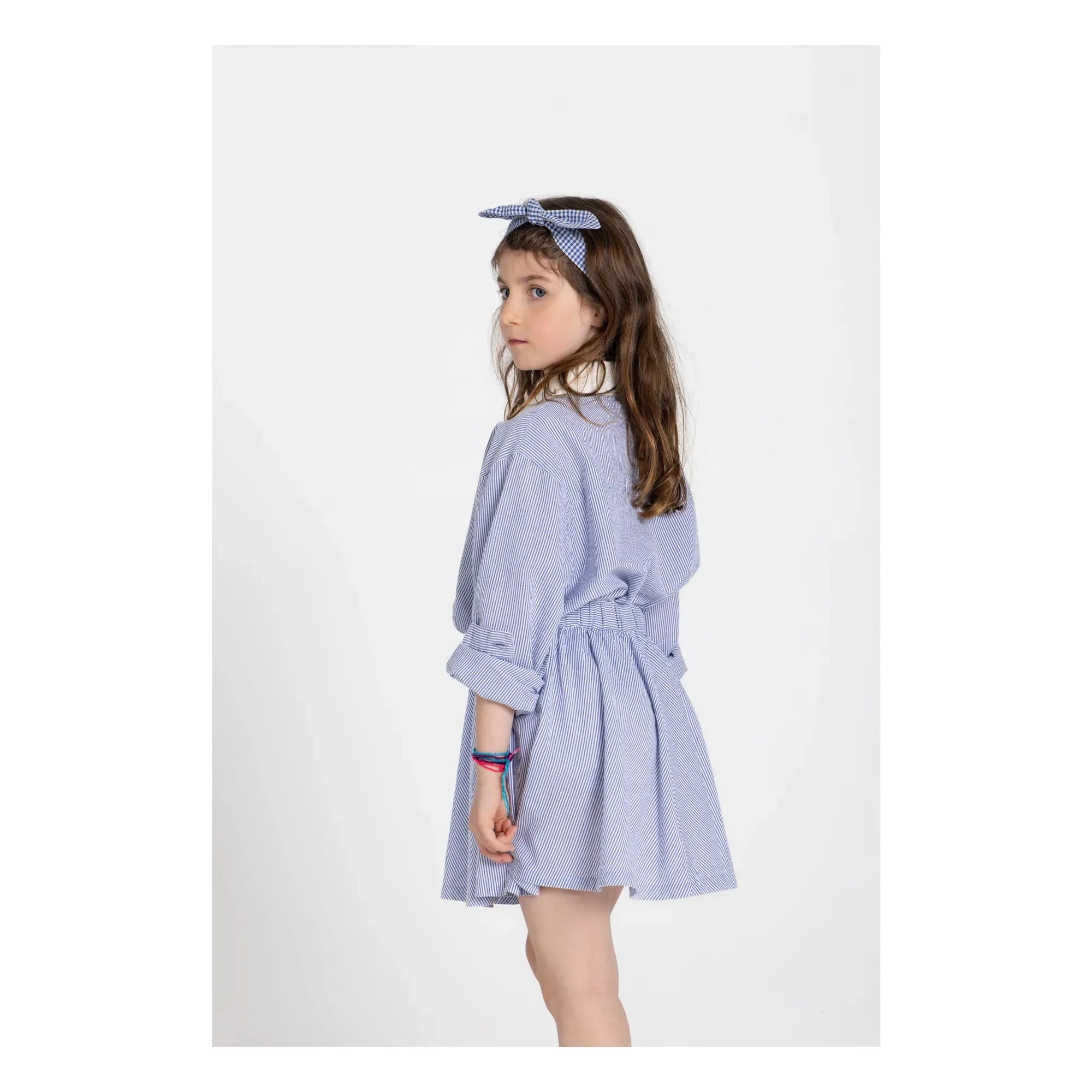 Smallable Kid - Clia Striped Shirt | Royal Blue