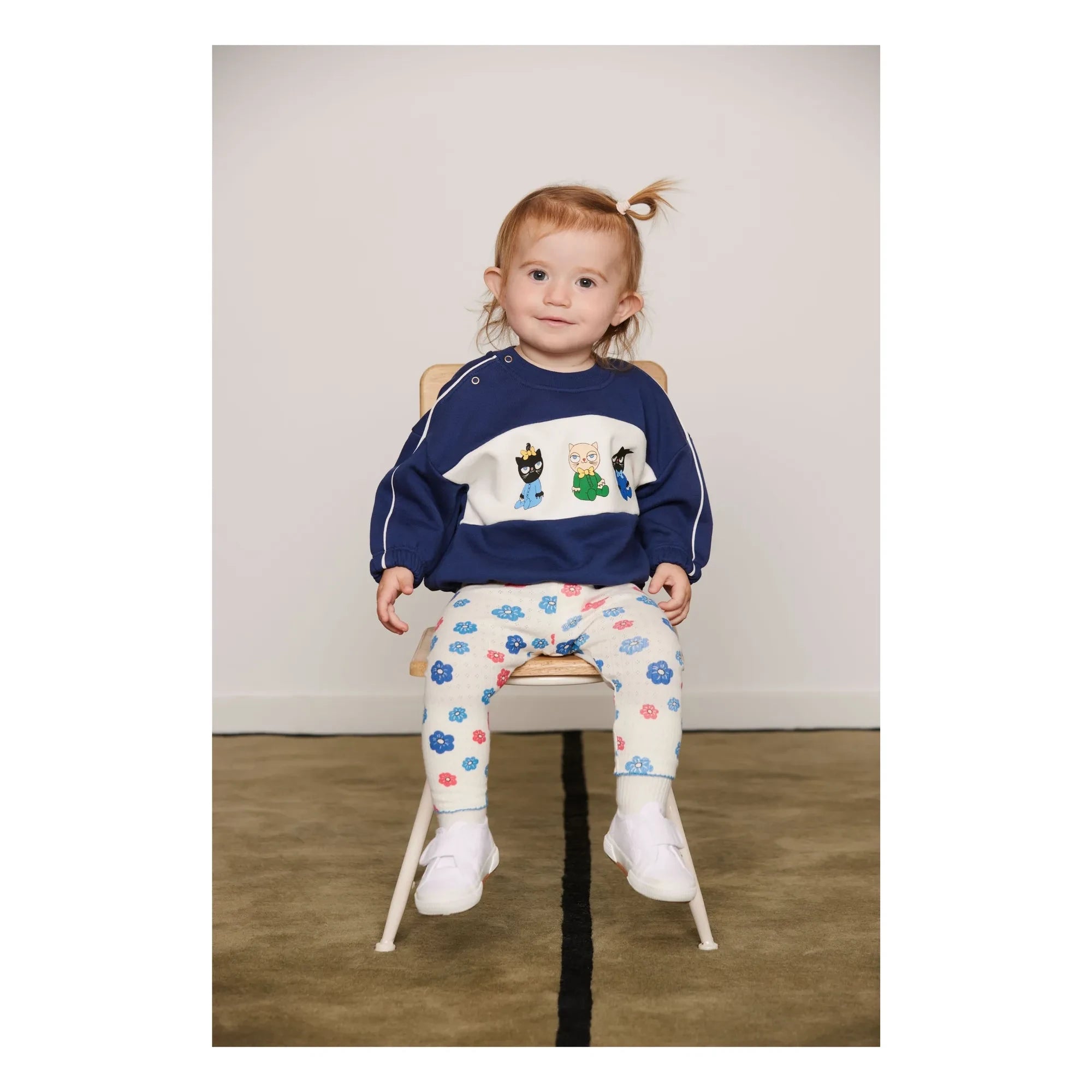 Mini Rodini - Organic Cotton Sweat Animals | Dark Blue