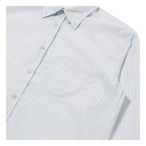 Universal Works - Lazy Day Striped Shirt | Light Blue