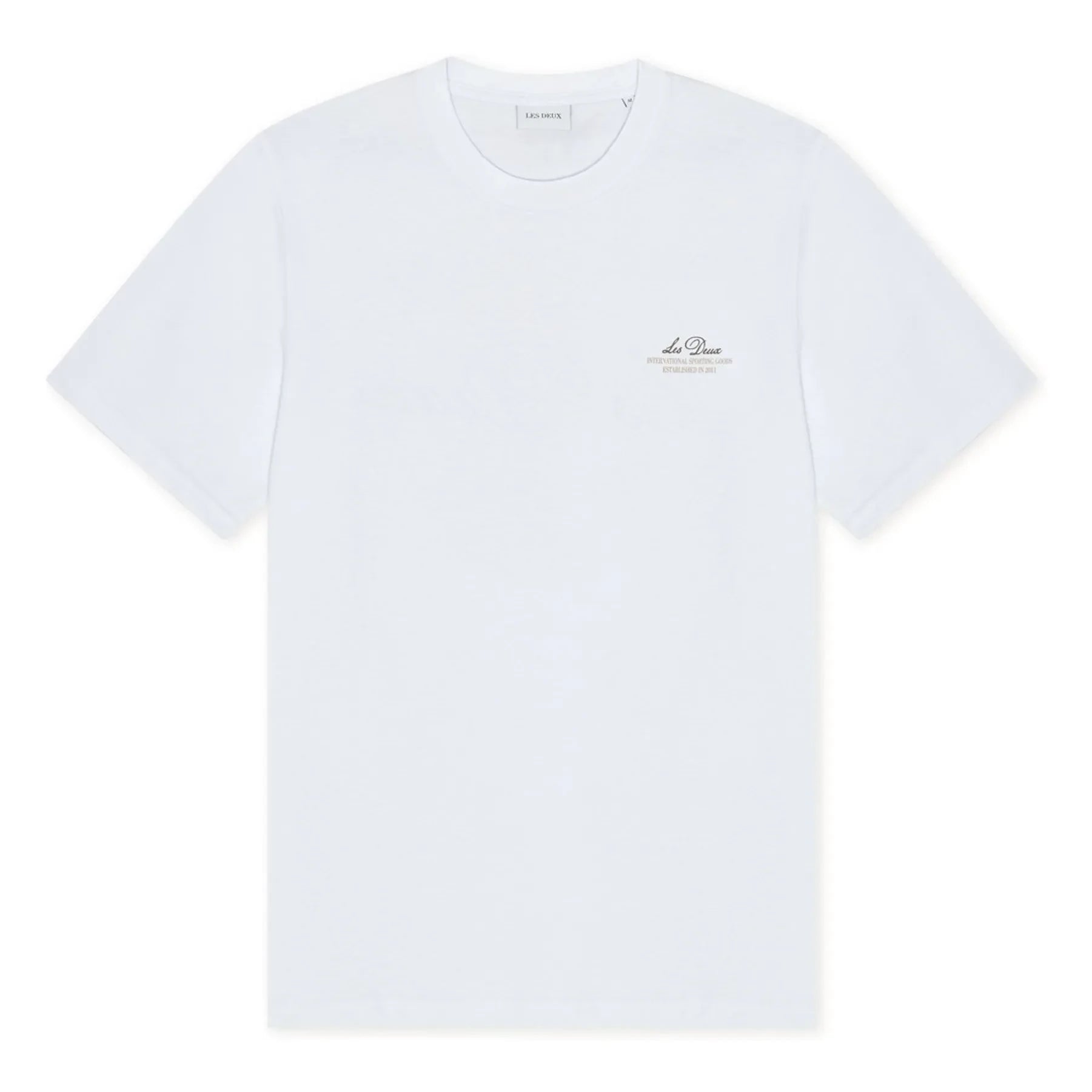 Les Deux - Ben Globe Organic Cotton T-Shirt | White