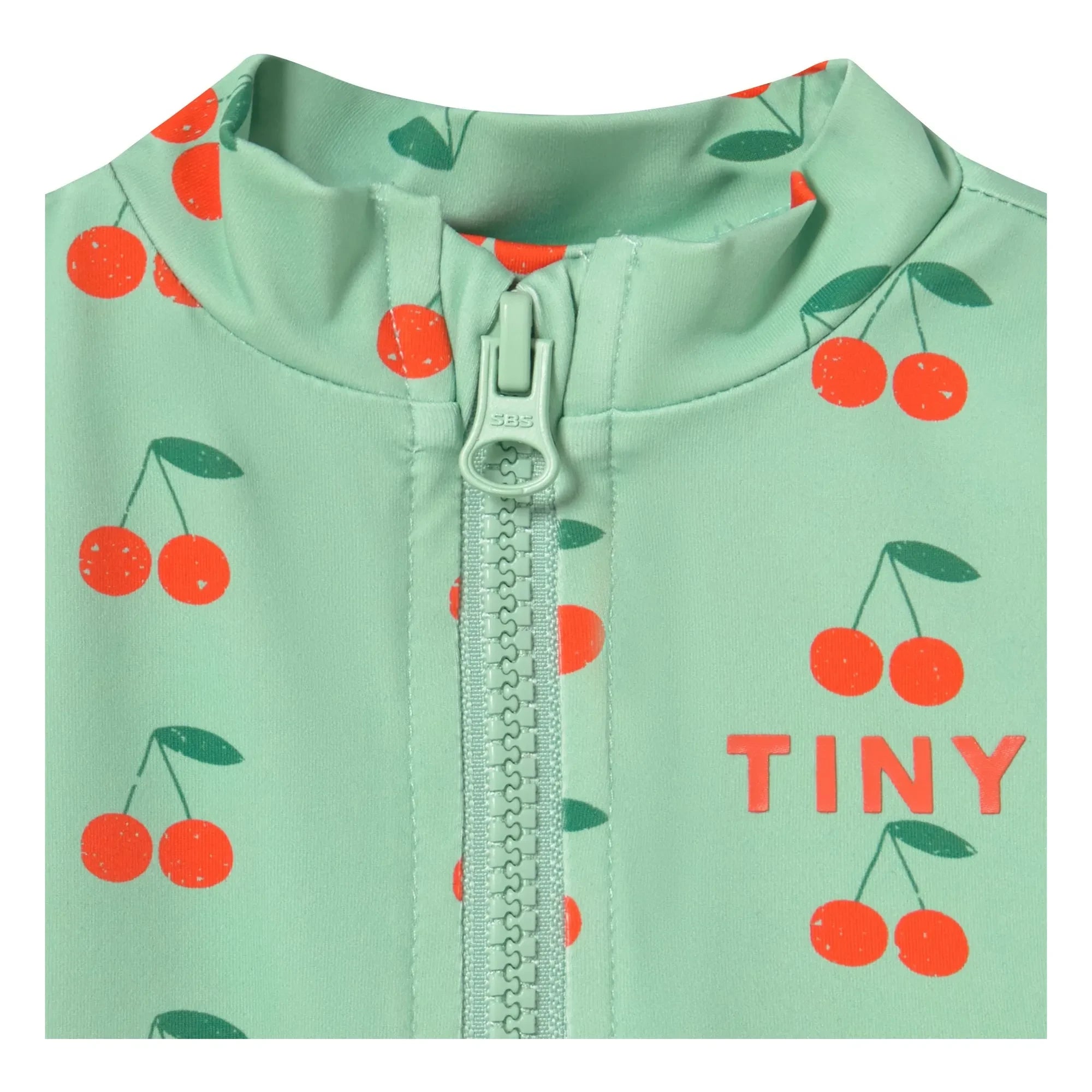 Tinycottons - Cherry Baby UV Korumalı Banyo Tişörtü | Su Yeşili