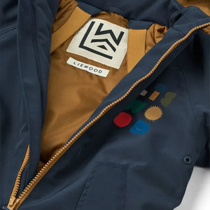 Liewood - Maddy Color-Blocked Ski Suit Made from Recycled Fibers | Night Blue