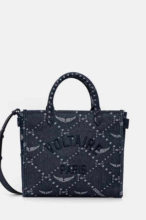 ZADIG&VOLTAIRE ANGEL TOTE DENIM MONOGRAM Çanta