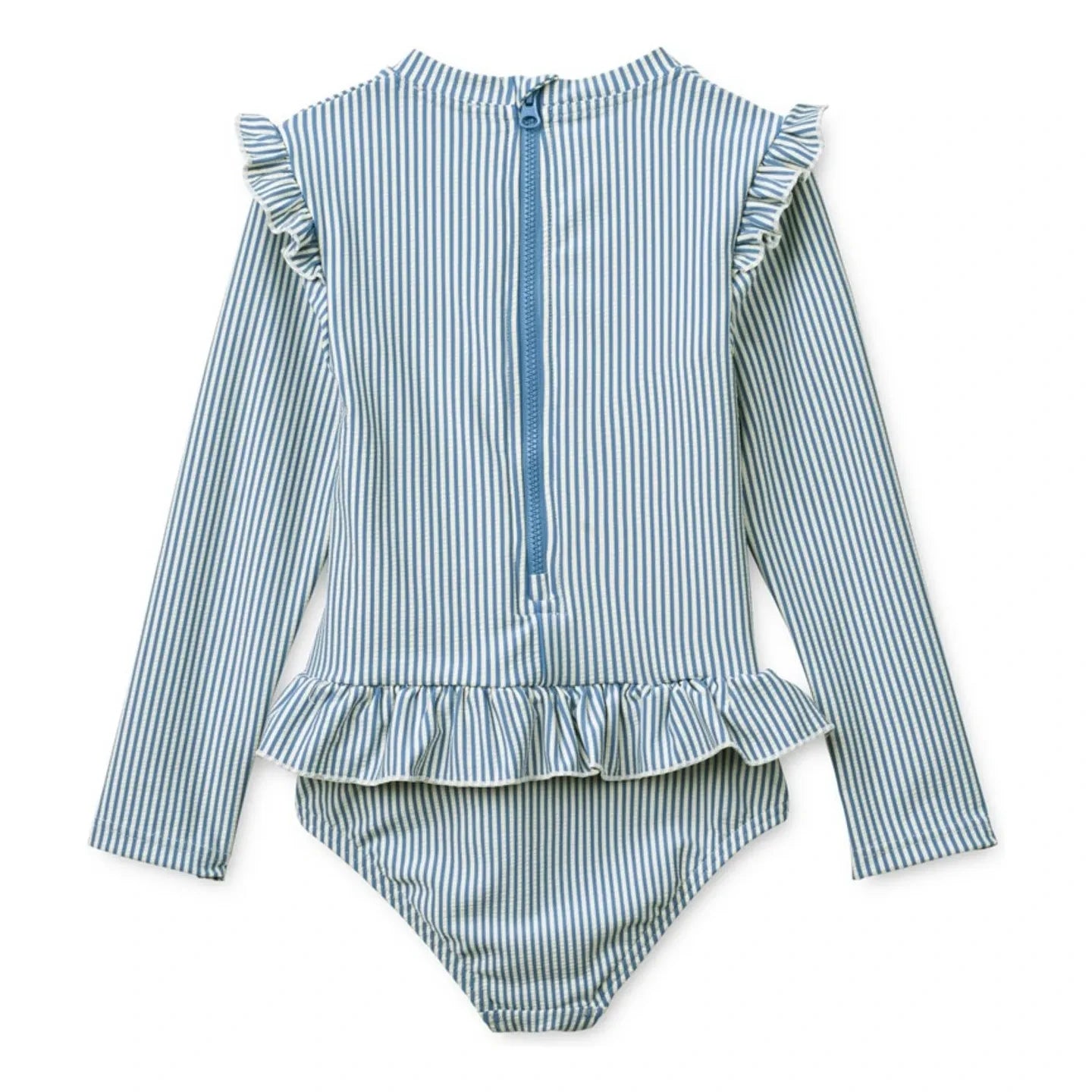 Liewood - Long Sleeve Swimsuit Sille Striped Seersucker Recycled Fiber | Blue