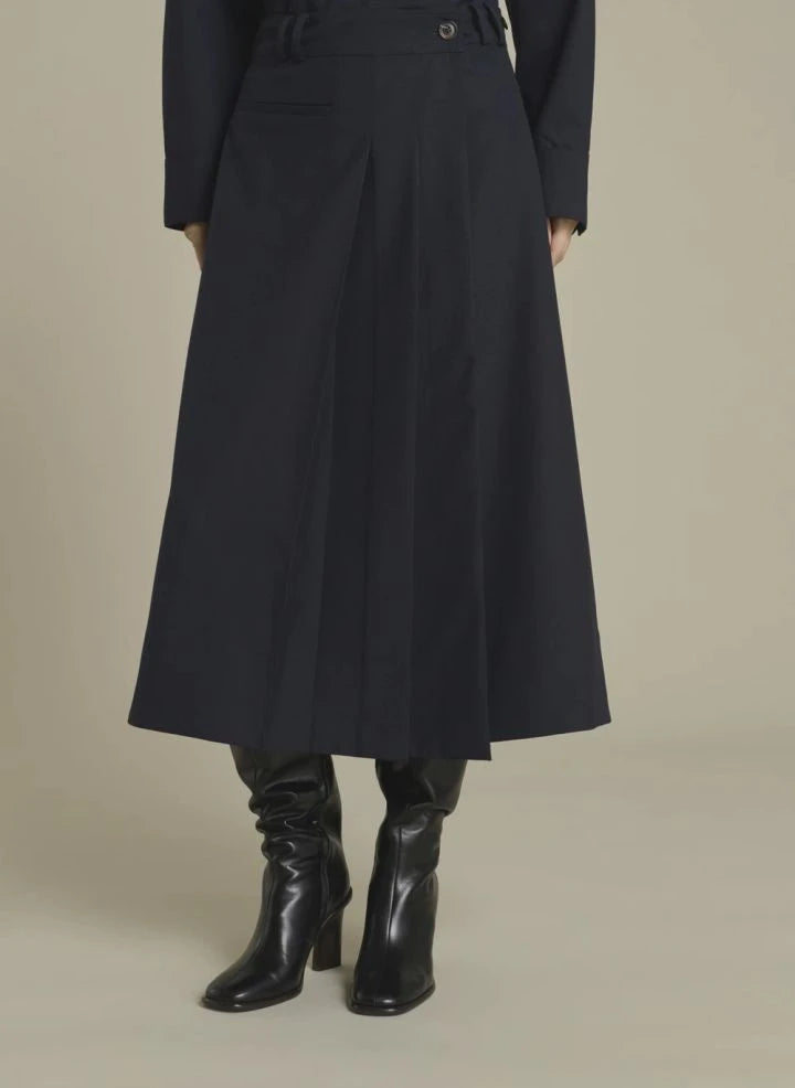 Soeur - Varna Wool Skirt | Midnight Blue