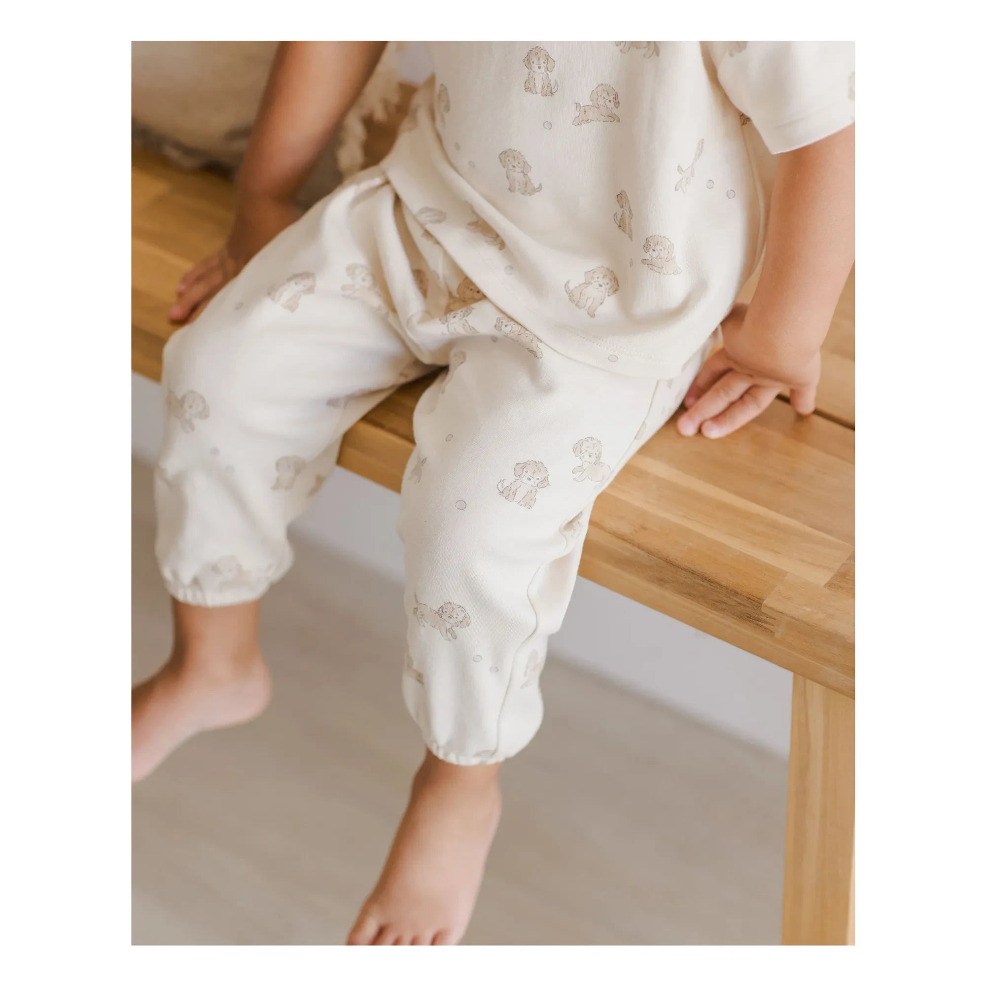 Quincy Mae - T-Shirt and Pants Set | Ecru