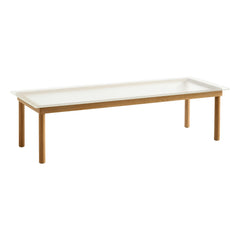 Hay - Kofi Striped Glass Coffee Table, Oak Base | Oak