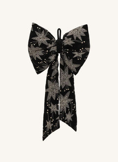 Anna + Nina - Starry Eve Velvet Decorative Christmas Bow | Black