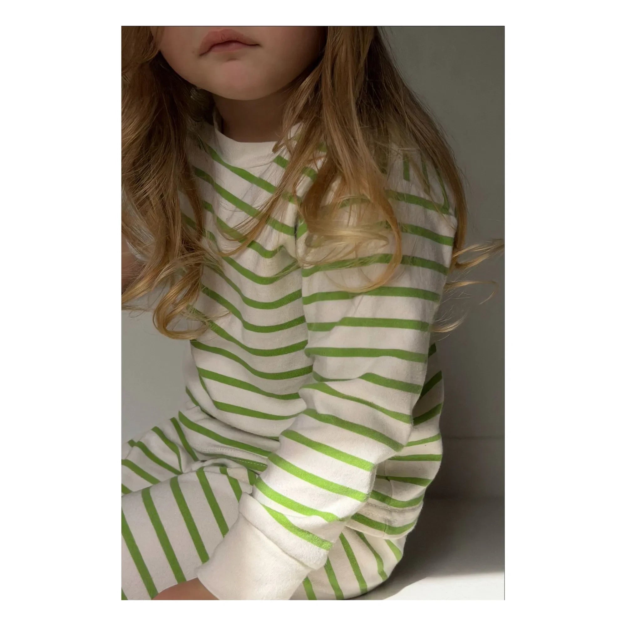 Sleepy Doe - Organic Cotton Striped Pajamas | Green