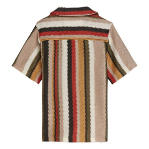 Scotch & Soda - Striped Mesh Shirt | Red