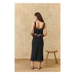 Louise Misha - Amarante Organic Cotton Skirt | Black