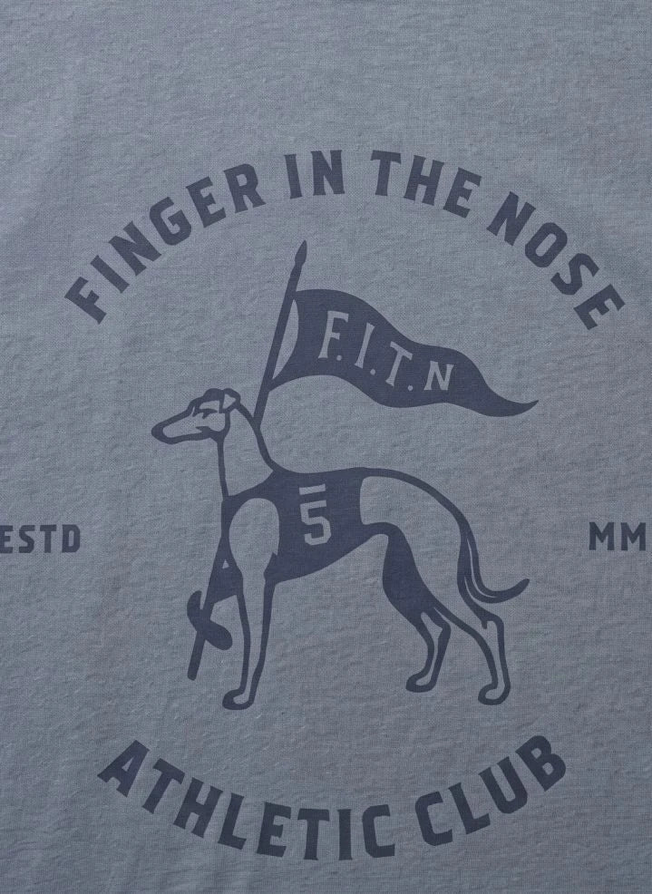 Finger in the nose - King Athletic Club Organic Cotton T-Shirt | Gray Blue