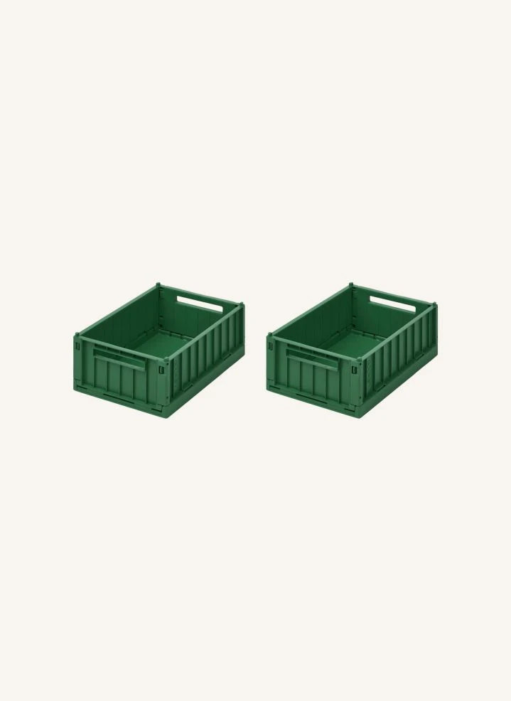 Liewood - Weston Foldable Crates - 2-piece Set | Green