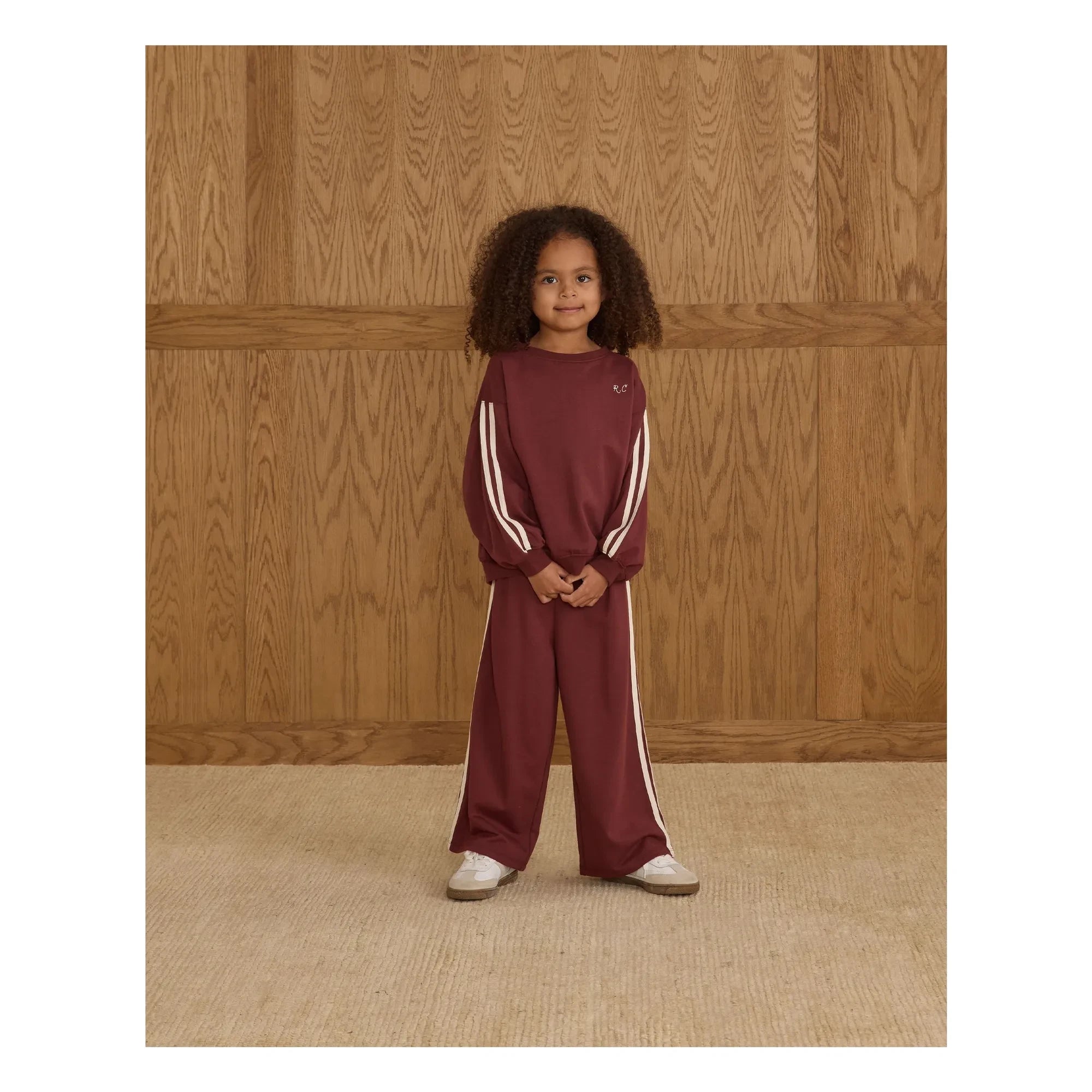 Rylee + Cru - Mini Bie Detail Sweatshirt | Burgundy