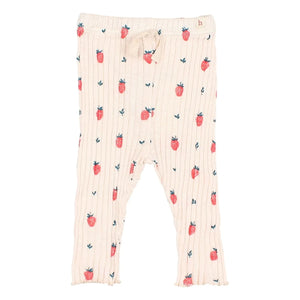Búho - Striped Leggings Strawberry Organic Cotton | Light Pink
