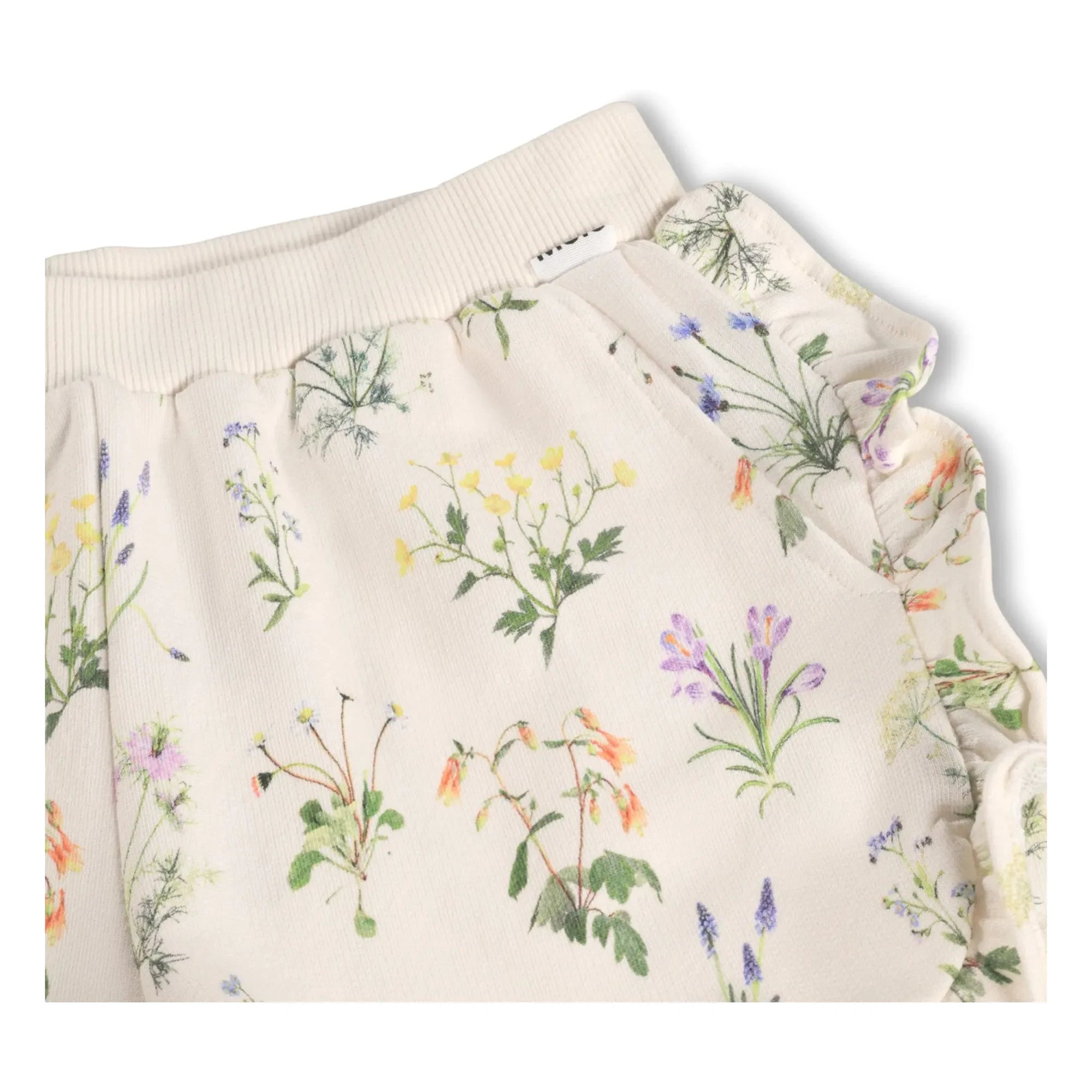 Molo - Organic Cotton Acacia Flower Shorts | Ecru