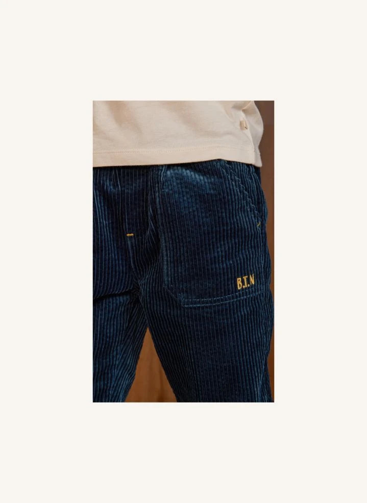 Bonton - Datcha Fitilli Kadife Pantolon | Koyu Mavi