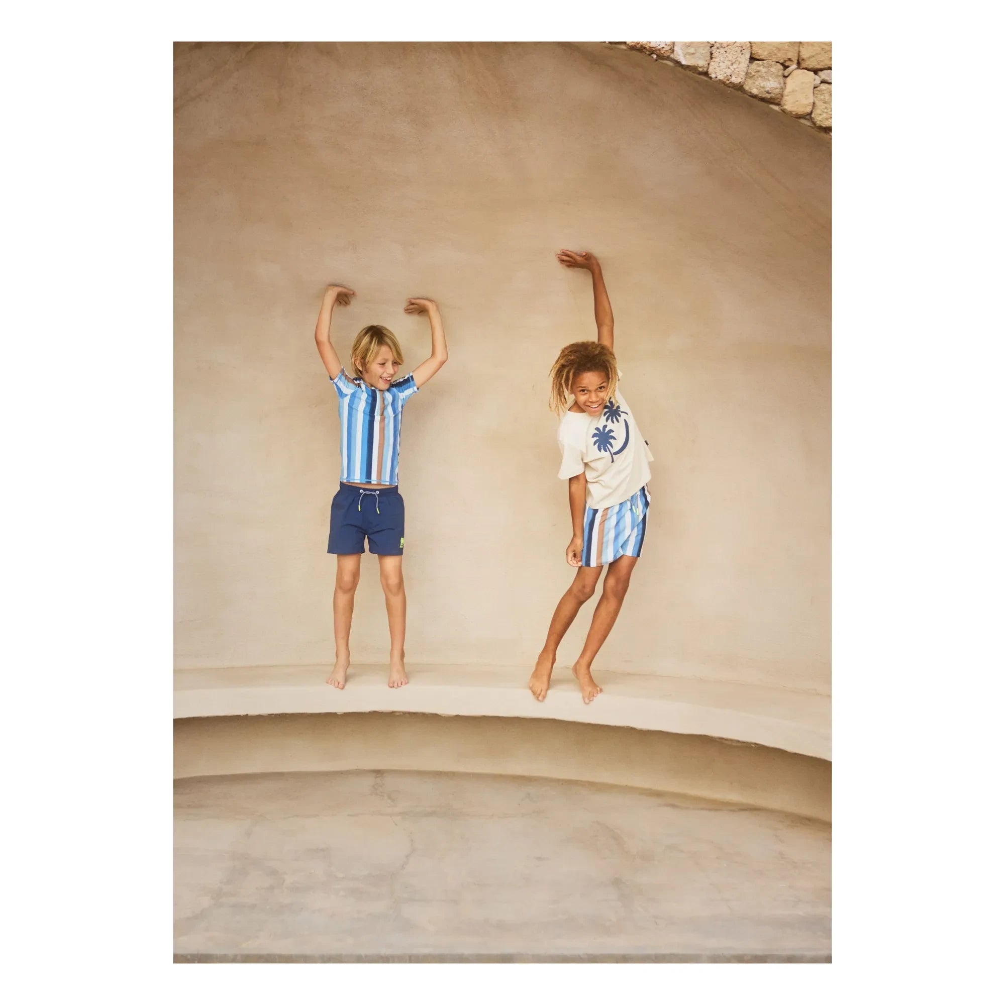 Molo - Noble SS Striped UV Protective T-Shirt Made from Recycled Fibers | Blue