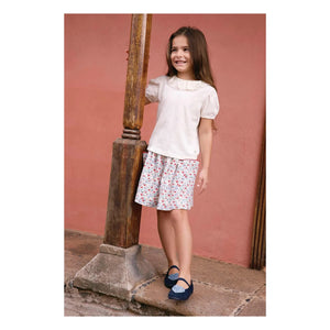 Bonton - Niris Embroidered Collar T-Shirt | Ecru