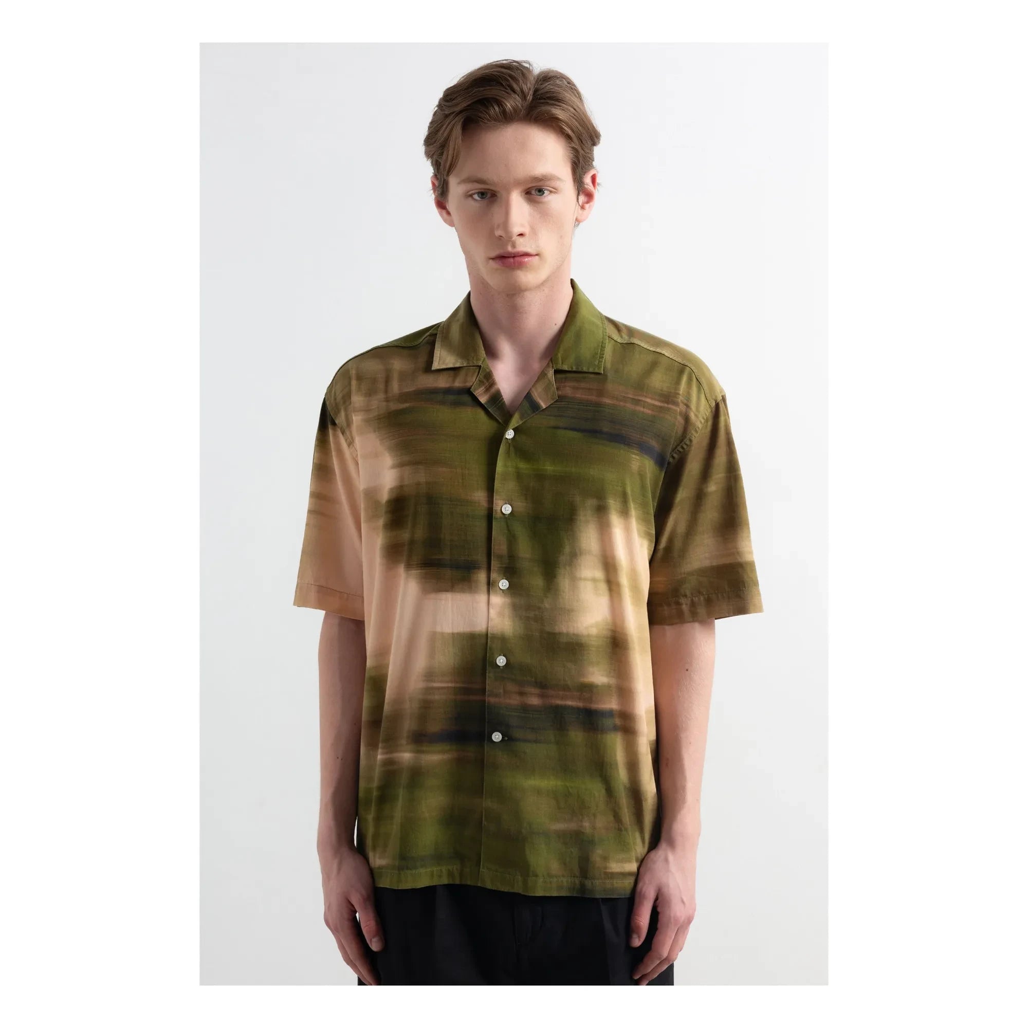 Edmmond Studios - Wild Run Short Sleeve Shirt | Forest Green