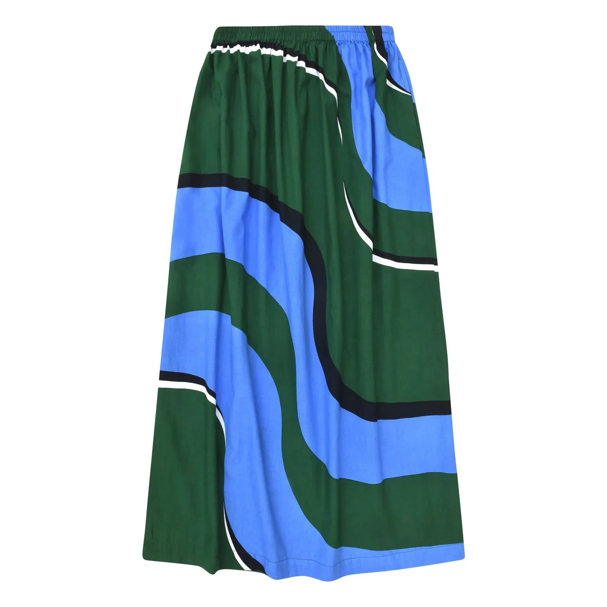 Mapoésie - Juliette Madone Cotton Skirt | Blue Green