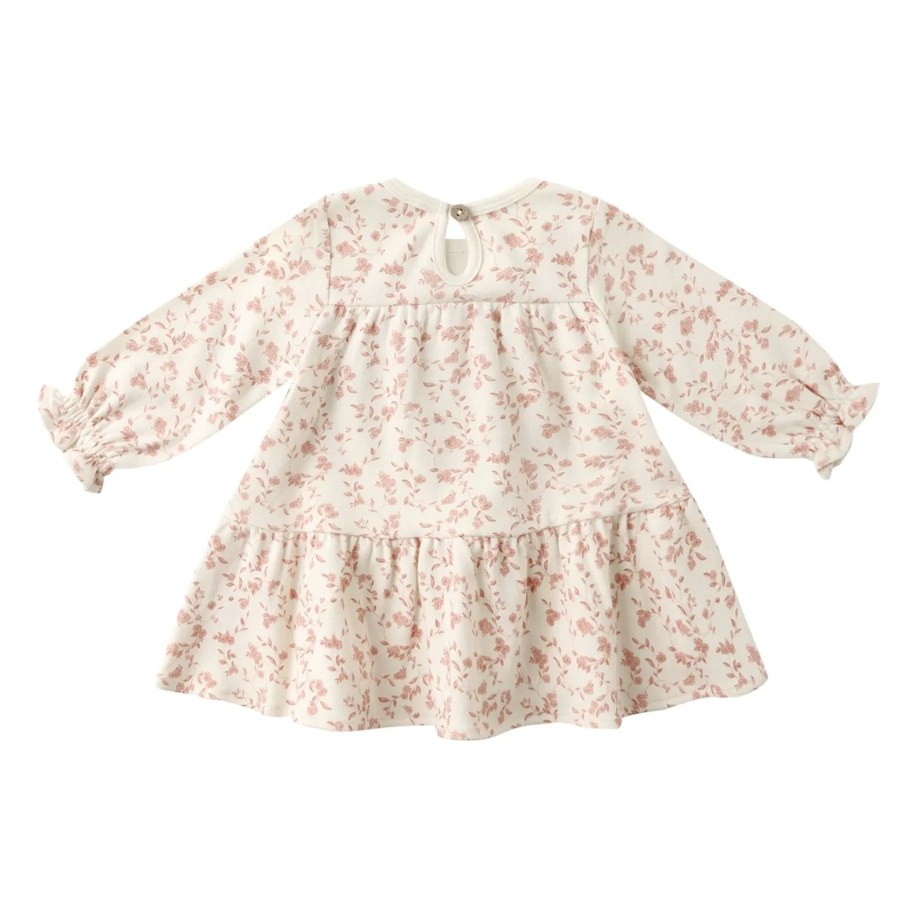 Quincy Mae - Organic Cotton Flower Dress | Ivory