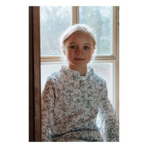Risu Risu - Lao Organic Cotton Muslin Floral Pajamas | Blue