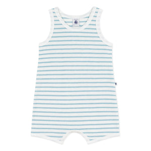 Petit Bateau - Striped Towel Romper | Blue