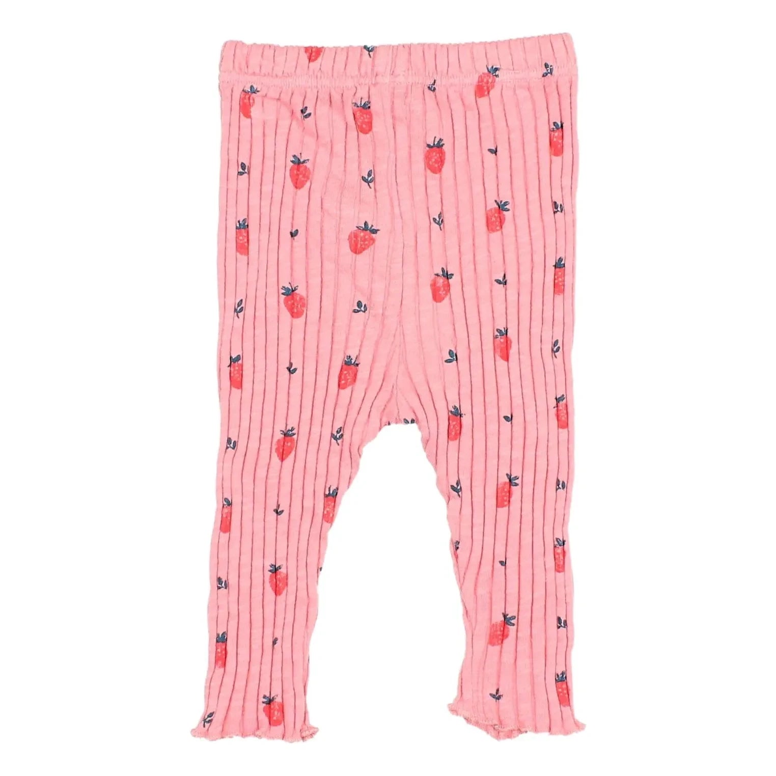 Búho - Strawberry Ribbed Leggings Organic Cotton | Candy pink