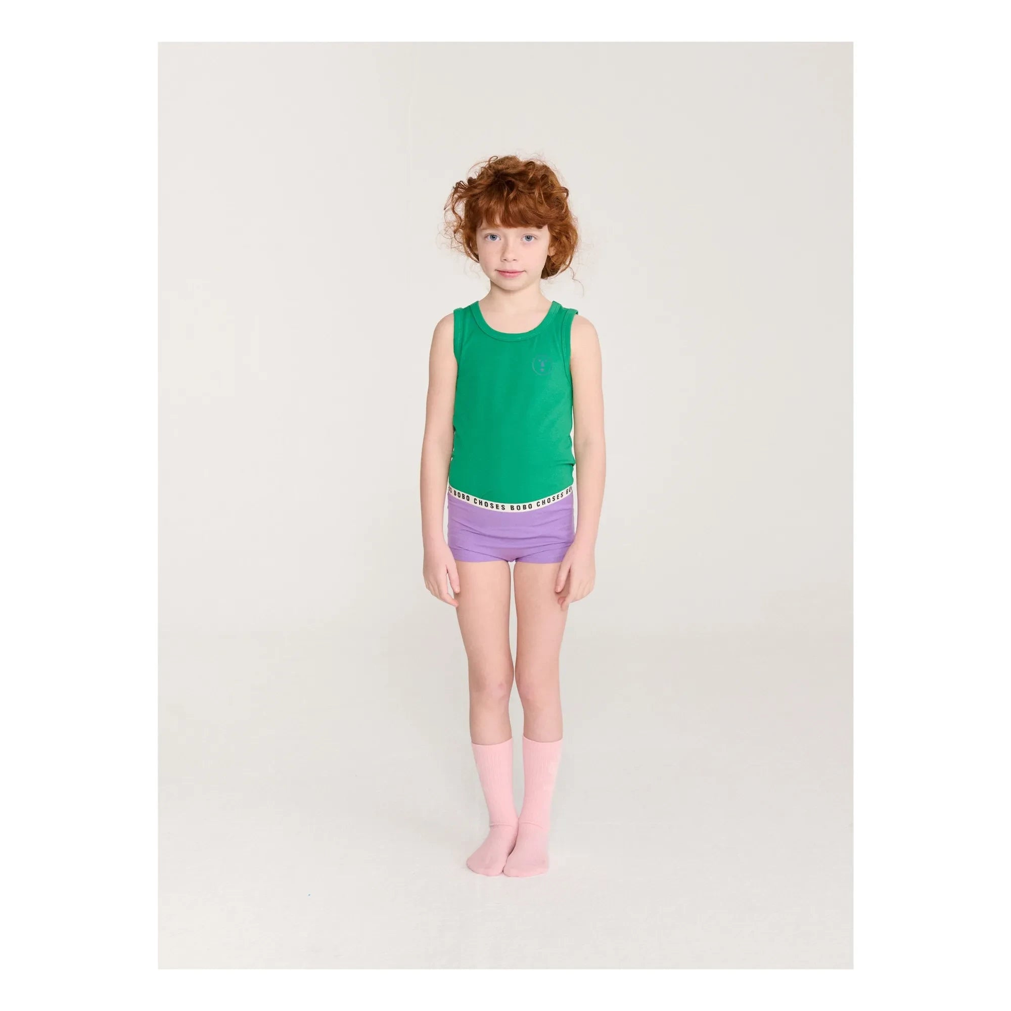 Bobo Choses - Have Fun Face Modal and organic cotton tank top | Green