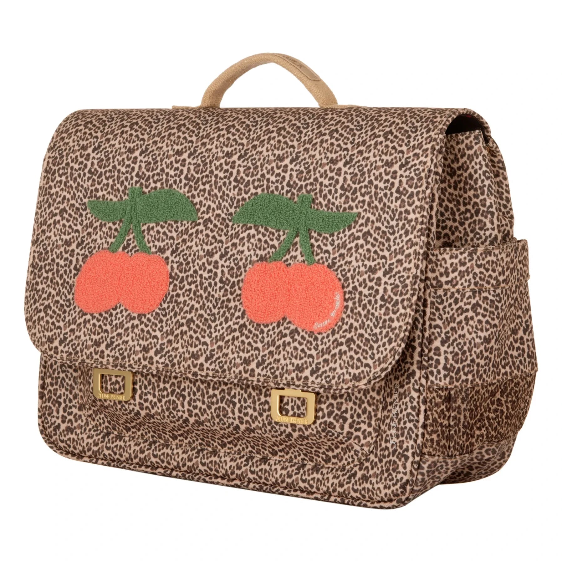 Jeune Premier - Midi Leopar Cherry Omuz Çantası | Bej
