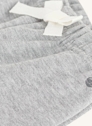 Petit Bateau - Düz Polar Pantolon | Koyu gri melanj