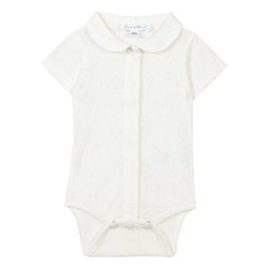 Tartine et Chocolat - Organic Cotton Baby Body with Ruffles | Ecru