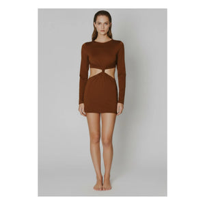 Vanessa Sposi - The Loop Cut Detail Dress | Chocolate