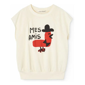 The Animals Observatory - Top Squab Mes Amis Organic Cotton | White