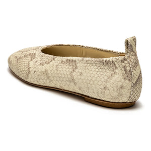 Odare - Bobette Python ballerina shoes | Gray
