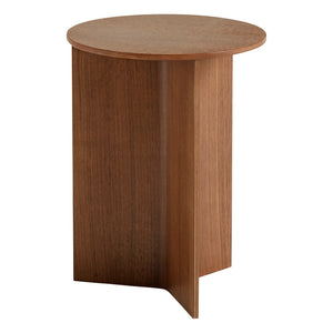 Hay - Wooden Round Side Table with Cutout | Walnut