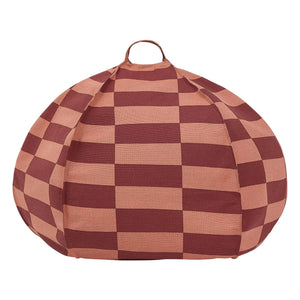 Nobodinoz - Vibes Tiles Round Pouf | Red