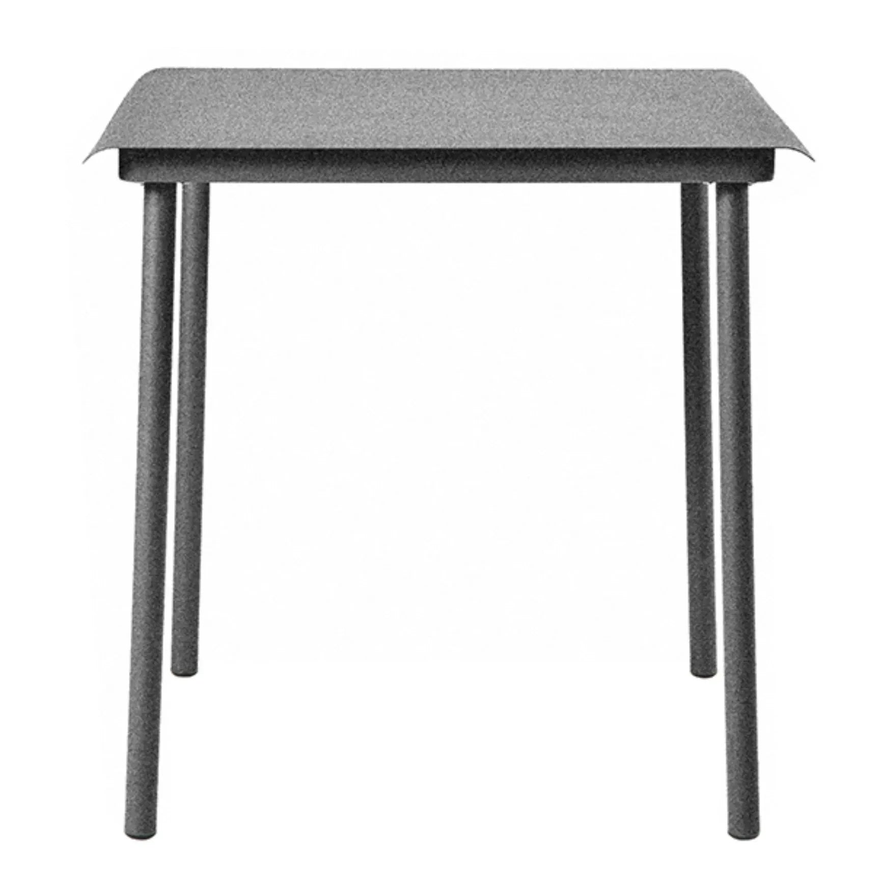 Tolix - Patio Stainless Steel Outdoor Table 75 x 75 cm | Gray graphite