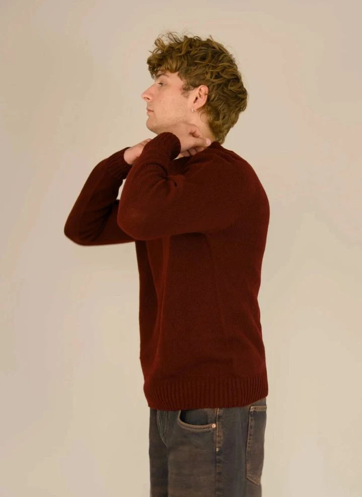 Origin Knitwear - Seamless Wool Sweater | Burgundy
