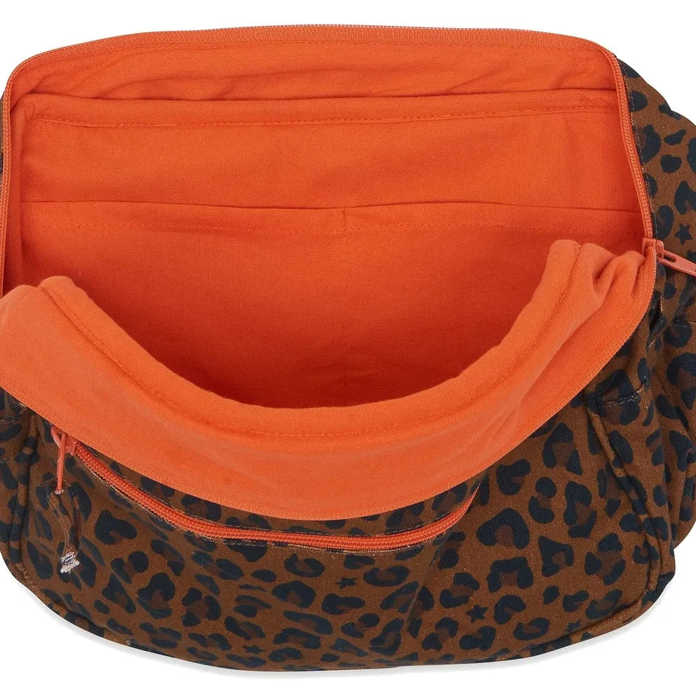 Bonton - Leopar Desenli Portföy | Kahverengi