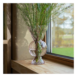 &Klevering - Cosmetic diamond shaped glass vase | Pink