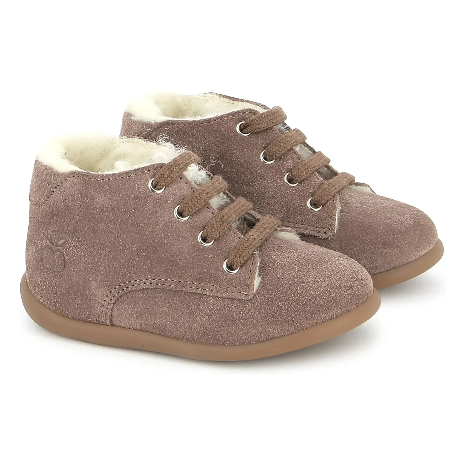 Pom d'Api - Stand Up Derby Fur Ankle Boots | Dust Pink